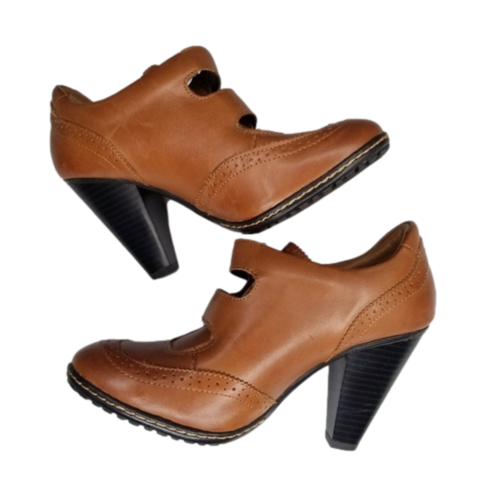 SOFFT Euro Soft Sadie’s buckle booties block heel brown size 9 vintage look - Picture 6 of 10